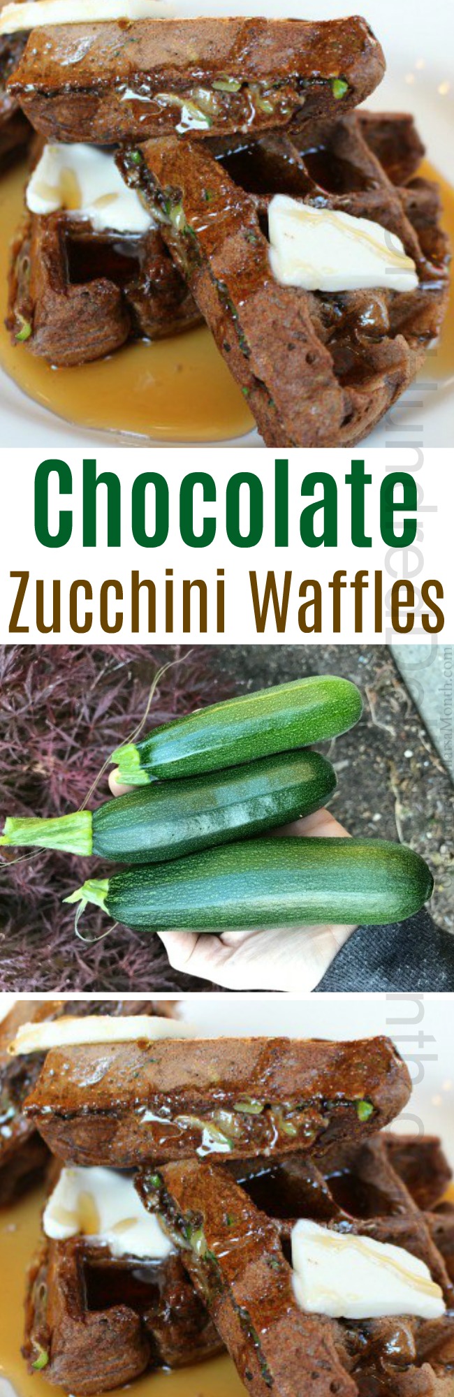 Chocolate Zucchini Waffles