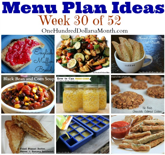 Weekly Meal Plan – Menu Plan Ideas Week 30 of 52