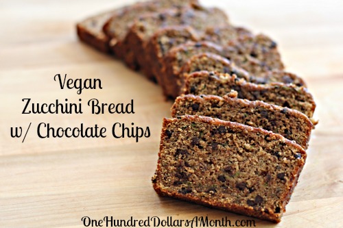 Easy Zucchini Recipes – Vegan Zucchini Bread with Chocolate Chips