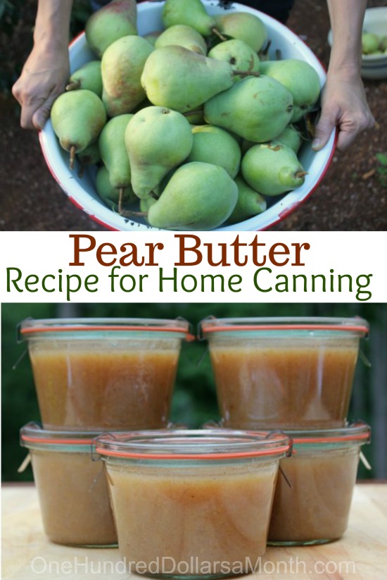 Pear Butter Recipe