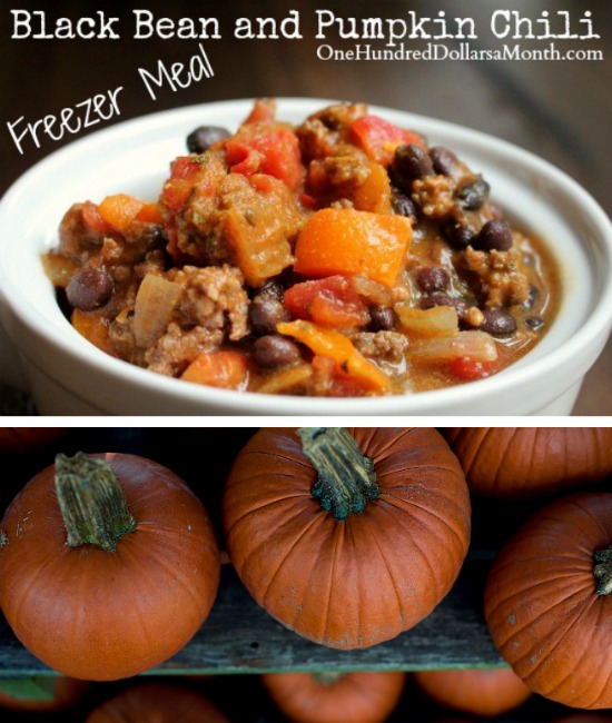 Freezer Meal – Black Bean and Pumpkin Chili
