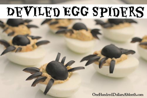 Halloween Party Ideas and Recipes – Deviled Egg Spiders