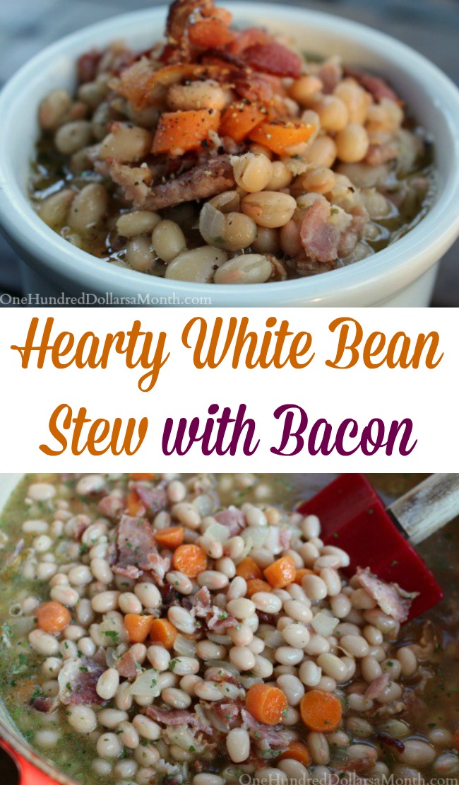 Hearty White Bean Stew with Bacon