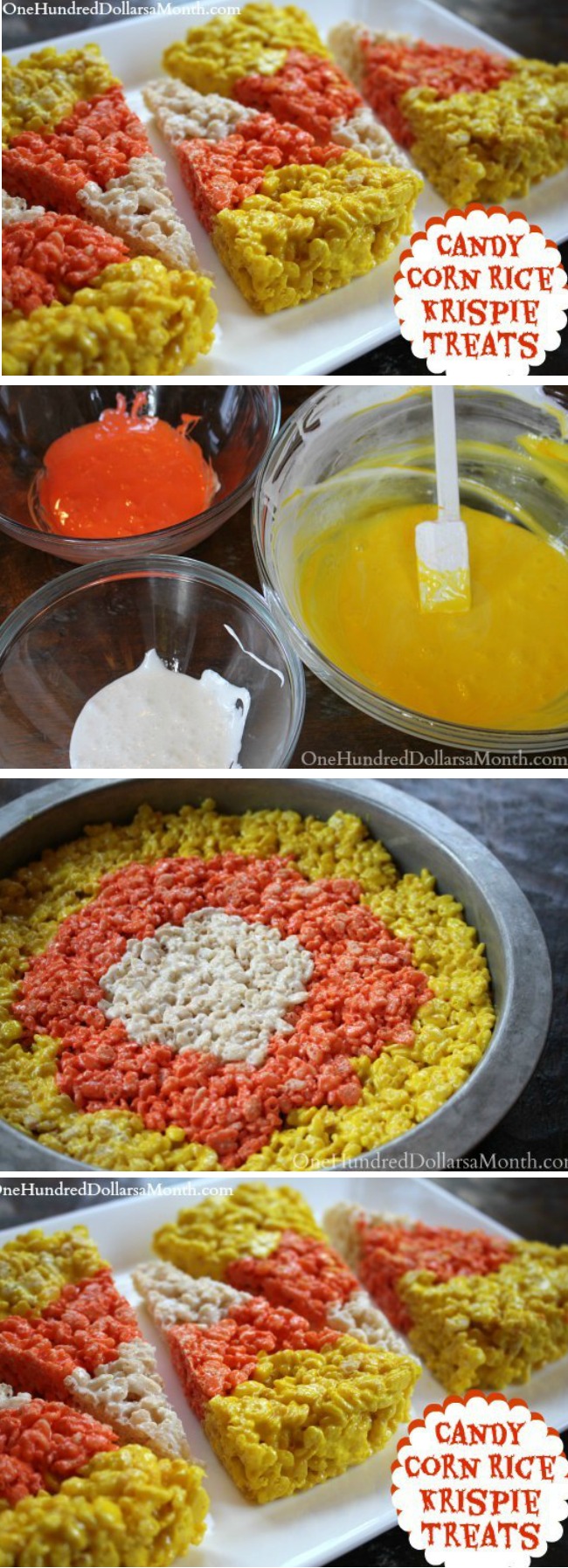 Candy Corn Rice Krispie Treats