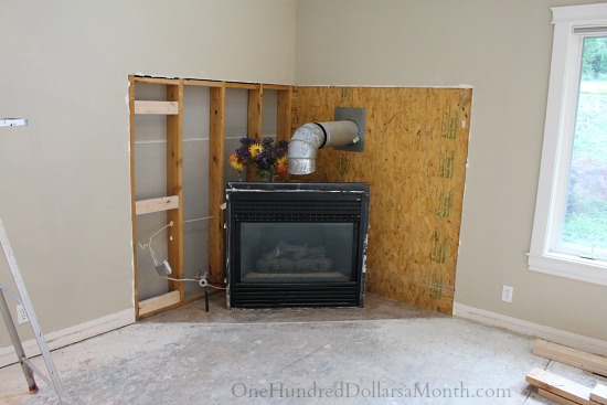 My Ugly, Outdated Corner Fireplace Gets Demolished