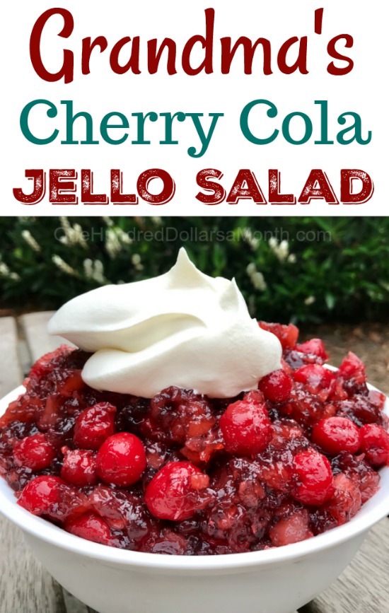 Grandma's Cherry Cola Jello Salad Recipe