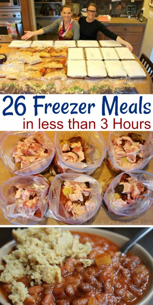 Making 26 Freezer Meals in 3 Hours - One Hundred Dollars a Month