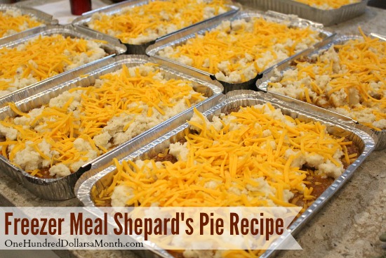 Freezer Meal Shepherd S Pie Recipe One Hundred Dollars A Month