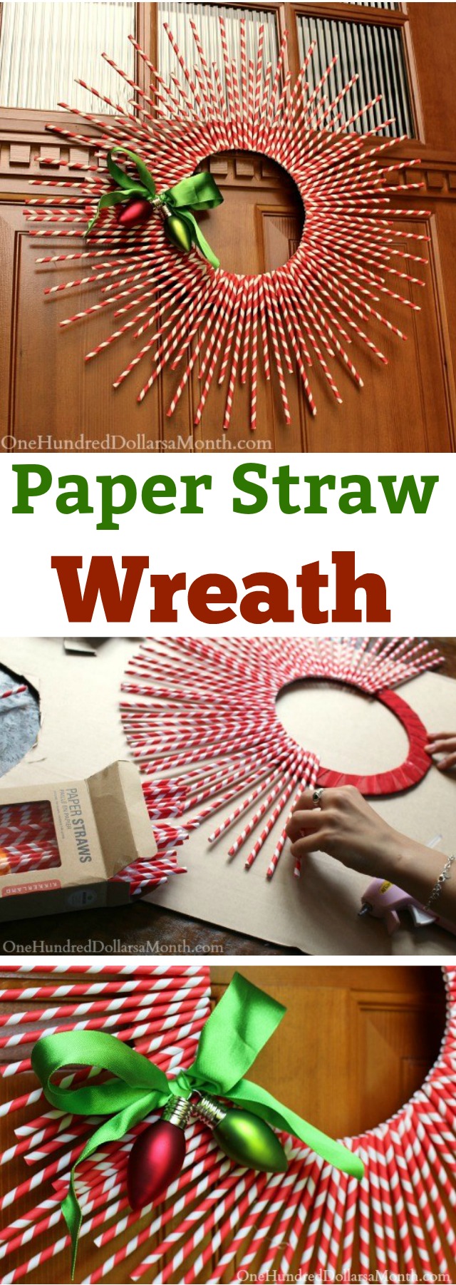 DIY Paper Straw Wreath