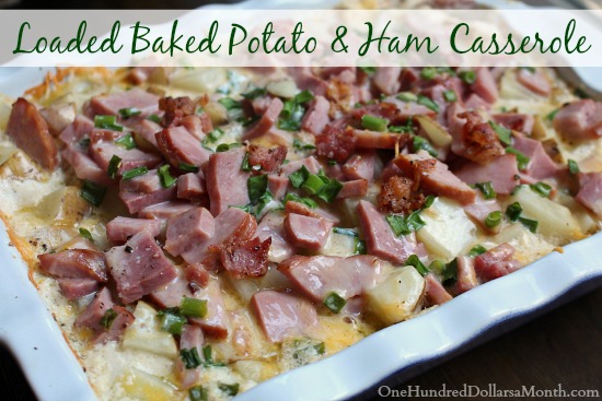 Loaded Baked Potato & Ham Casserole