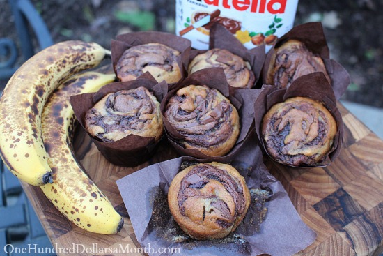The Best Ever Nutella Banana Muffins