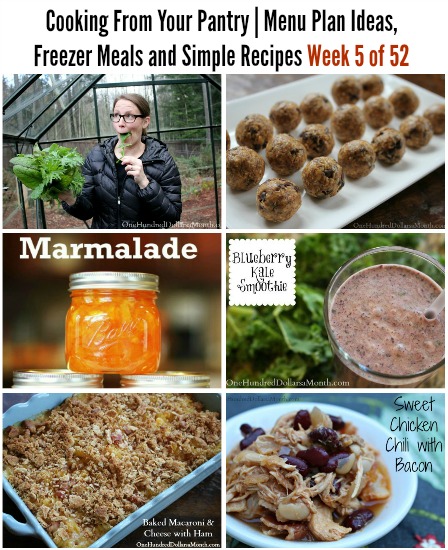 Cooking From Your Pantry | Menu Plan Ideas, Freezer Meals and Simple Recipes Week 5 of 52