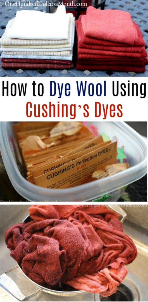 Primitive Rug Hooking How to Dye Wool Using Cushing's Dyes One