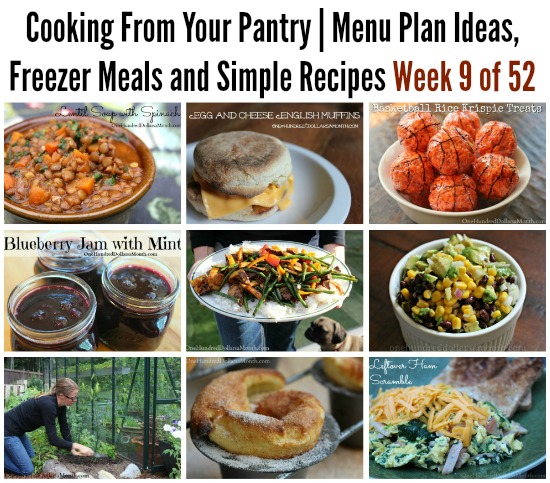 Cooking From Your Pantry | Menu Plan Ideas, Freezer Meals and Simple Recipes Week 9 of 52