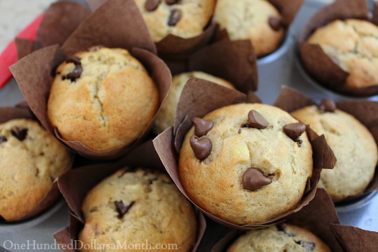 Banana Chocolate Chip Muffins