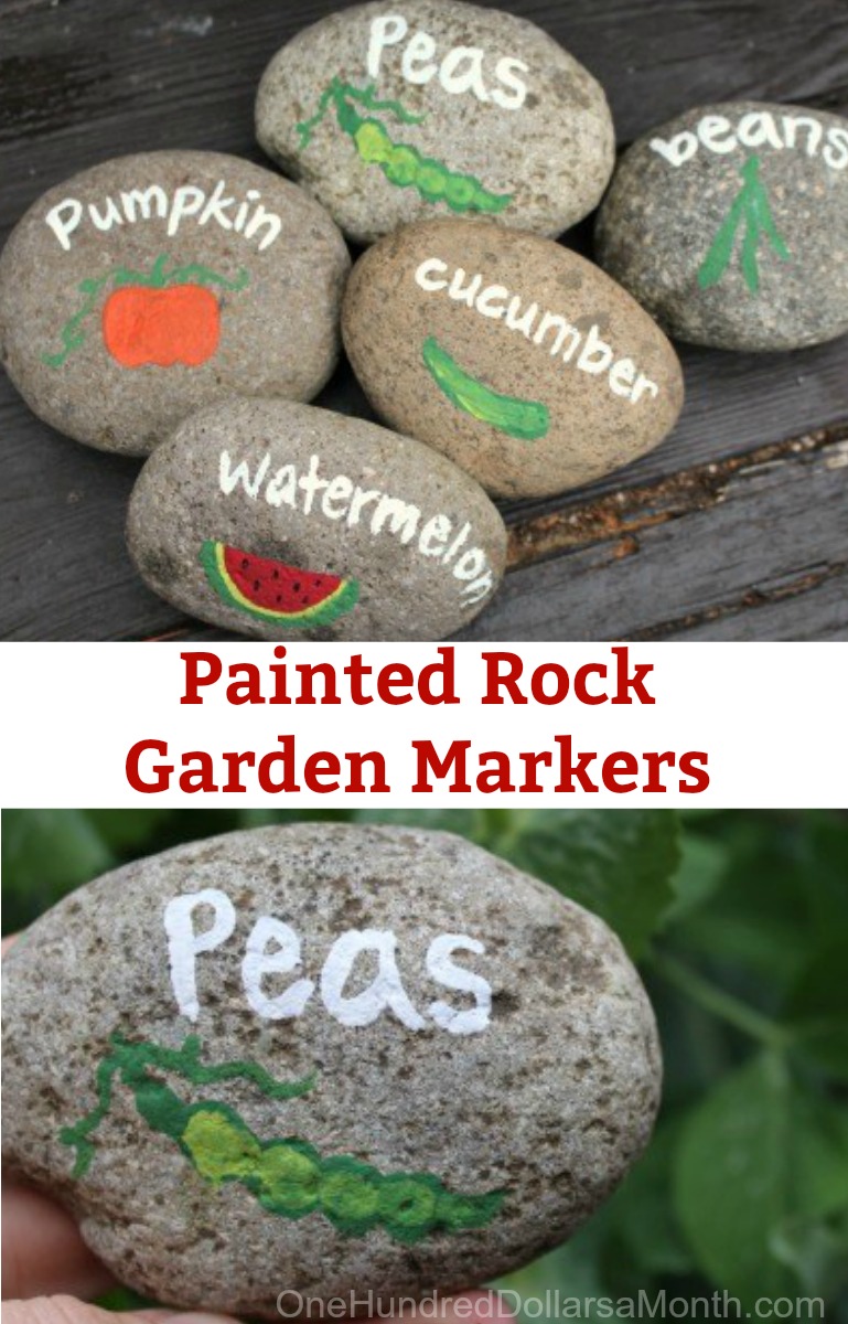 DIY Garden Markers Using Painted Rocks