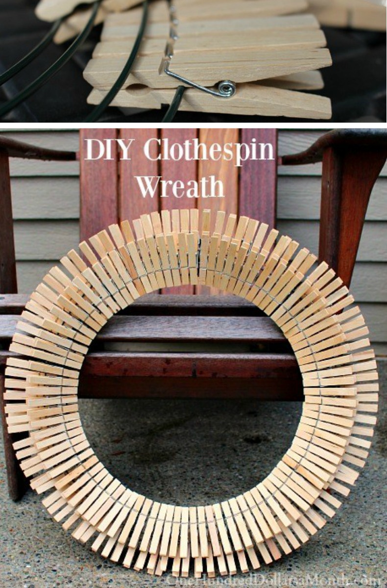 DIY Clothespin Wreath