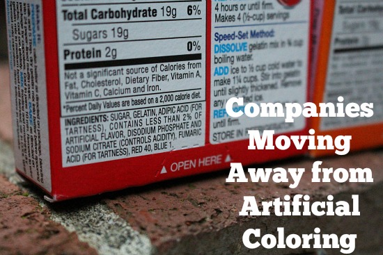 Companies Moving Away from Artificial Coloring