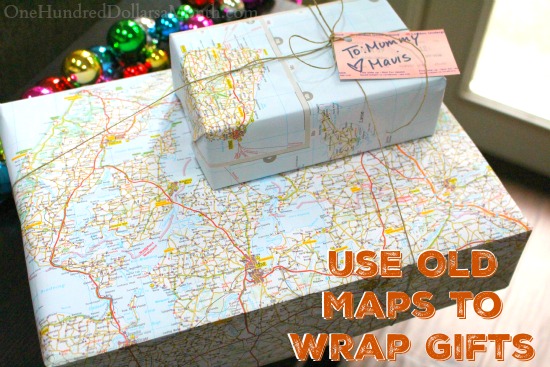 Penny Pinching Tip—Use Old Maps to Wrap Gifts