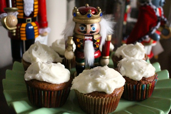 Gingerbread Cupcakes w/ Lemony Cream Cheese Frosting