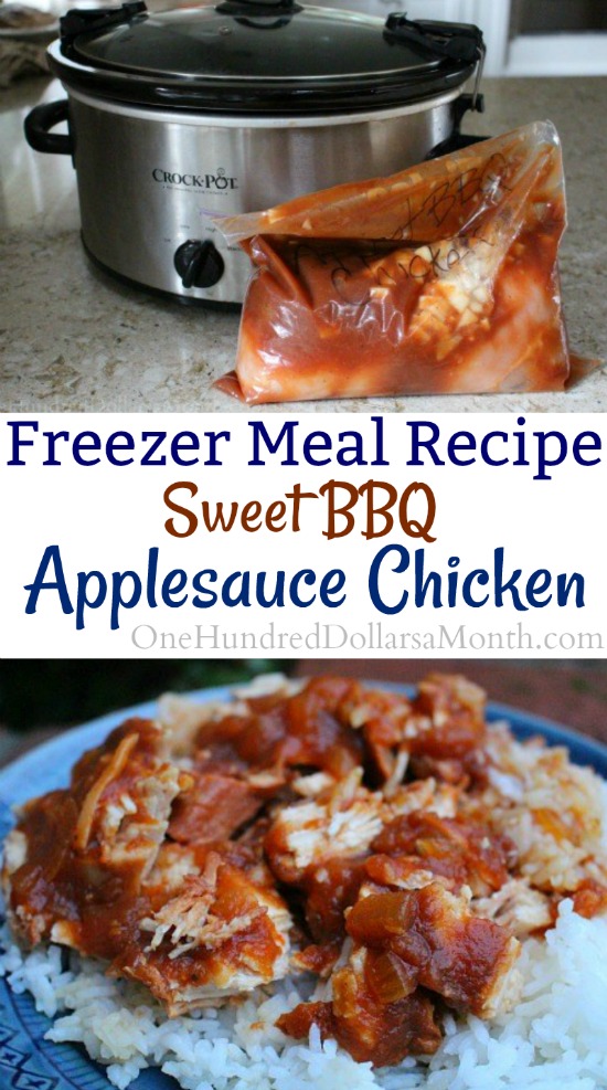 Freezer Meal Recipe – Sweet BBQ Applesauce Chicken