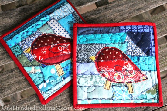 How to Make Crazy Patch Pot Holders
