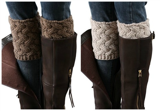 tall boots with sweater cuff