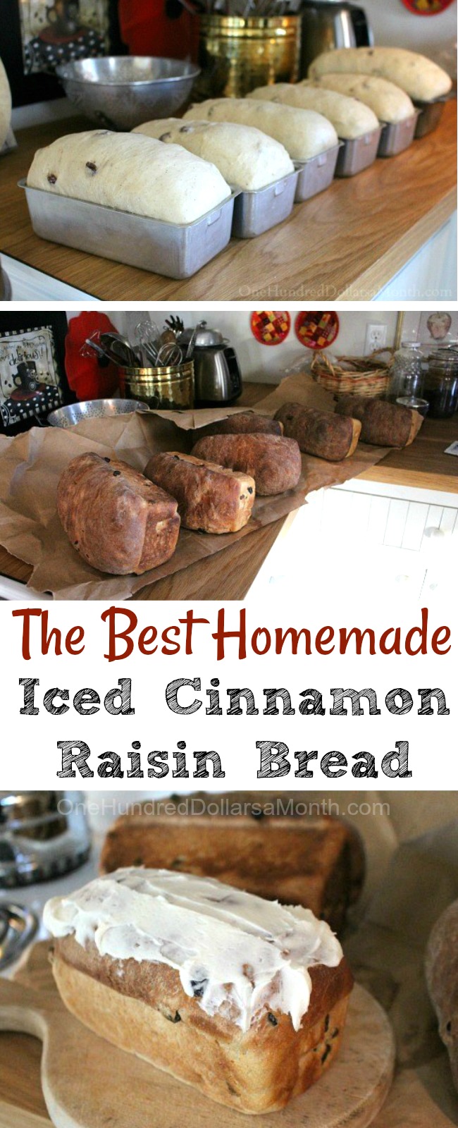 Iced Cinnamon Raisin Bread