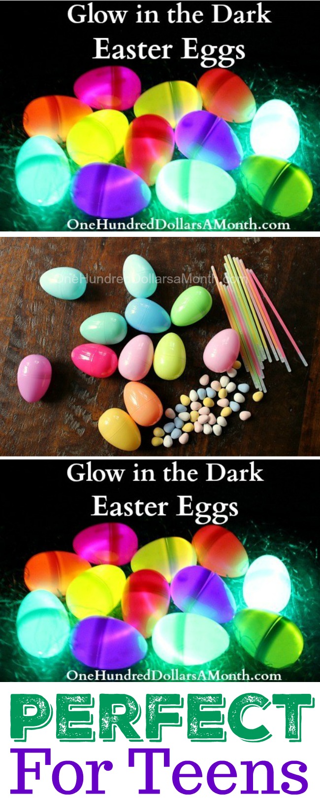 Glow in the Dark Easter Eggs with Glow Sticks