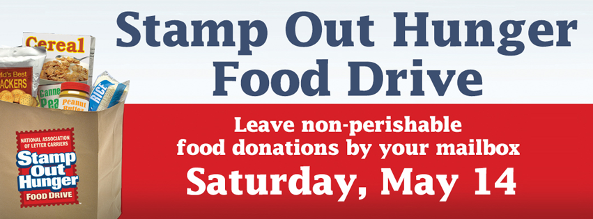 Stamp Out Hunger Food Drive May 14th