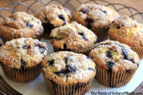 Blueberry Muffins with Crumb Topping Recipes