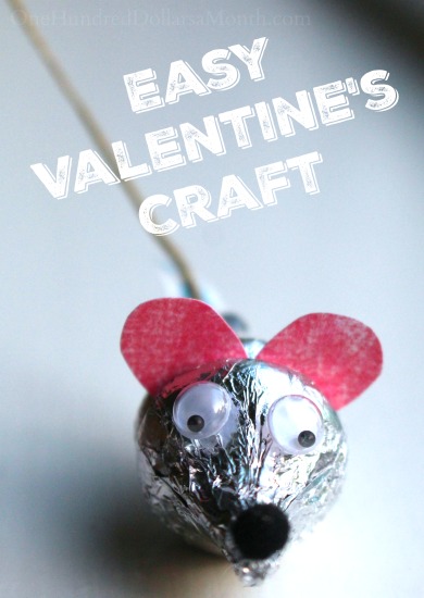 Easy Valentine’s Craft — Hershey’s Kiss Mice