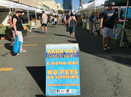 The Kaka’ako Farmers’ Market in Honolulu, Hawaii