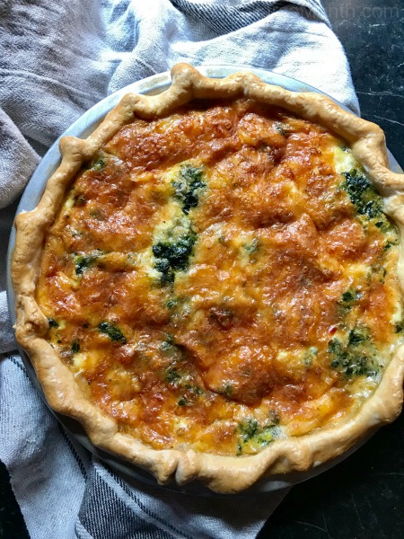 Ham and Spinach Quiche with a Delicious Butter Crust