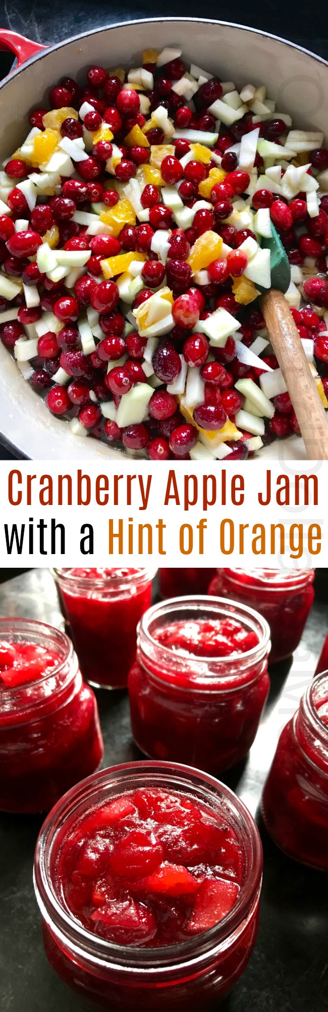 Cranberry Apple Jam with a Hint of Orange