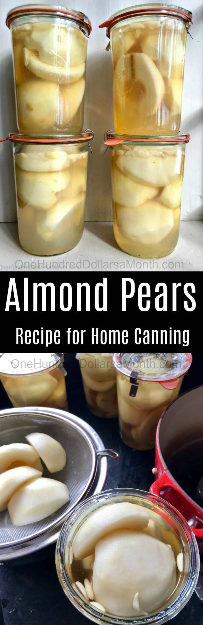 Almond Pears – Home Canning Recipe