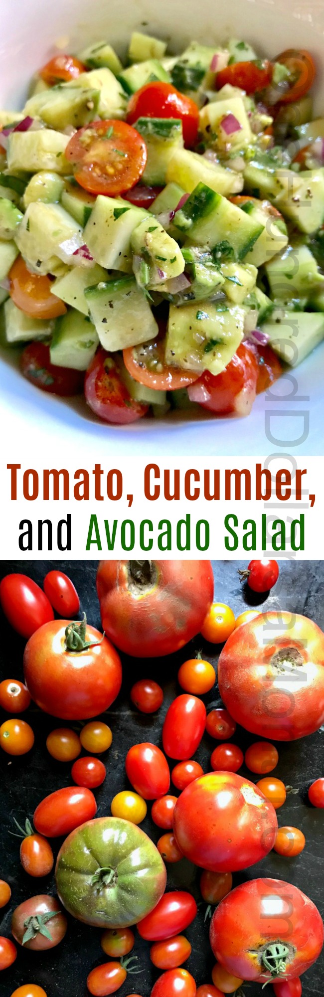Tomato, Cucumber, and Avocado Salad