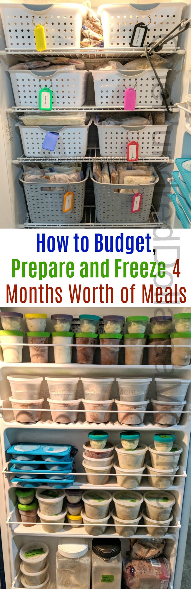 Freezer Meal Ideas ~ A Freezer Meal Menu Plan for Four Month’s Worth of Meals