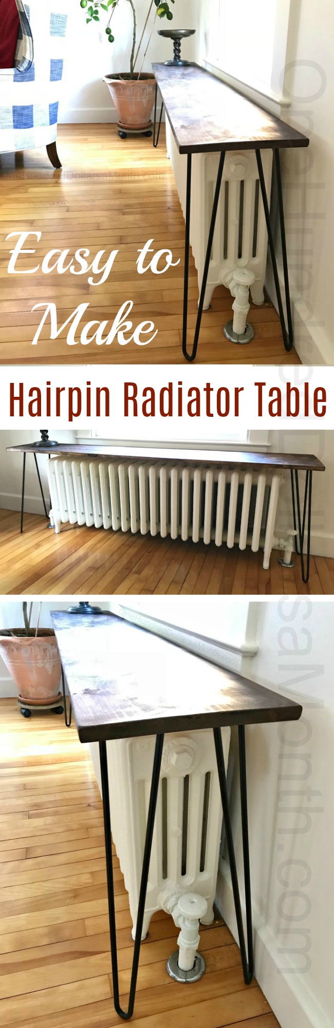 DIY Hairpin Radiator Table