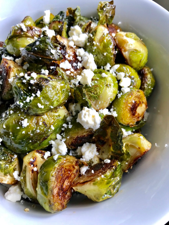 Roasted Brussels Sprouts with Blue Cheese One Hundred Dollars a Month