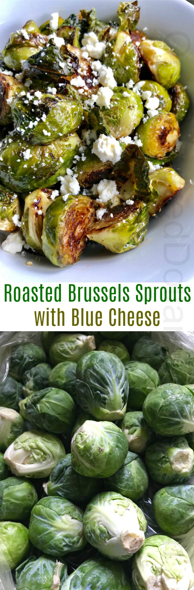 Roasted Brussels Sprouts with Blue Cheese