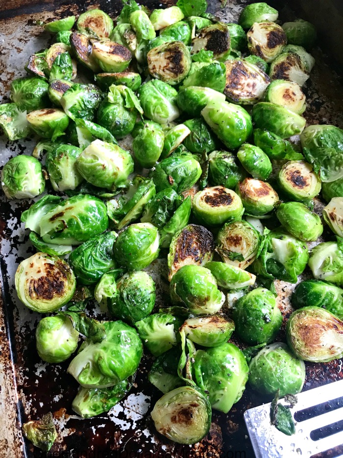 Roasted Brussels Sprouts with Blue Cheese One Hundred Dollars a Month