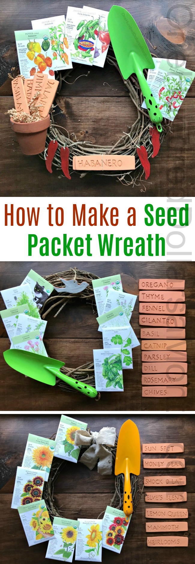 How to Make a Seed Packet Wreath