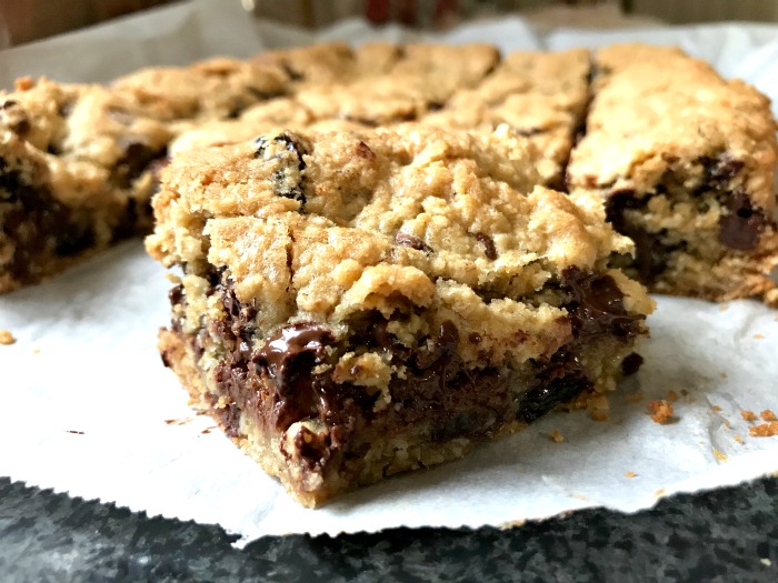 Fully Loaded Chocolate Chip Oatmeal Cookie Bars