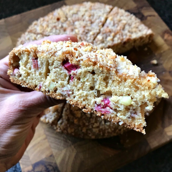 Rhubarb Almond Coffee Cake