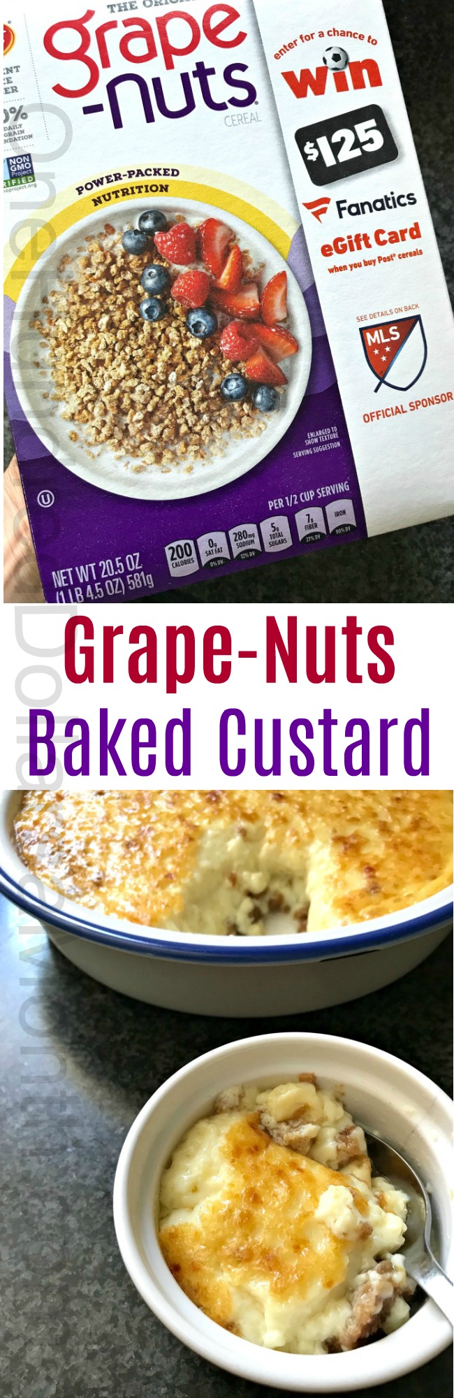 Grape-Nuts Baked Custard Recipe