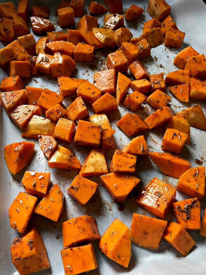 Roasted Butternut Squash with Cinnamon and Thyme