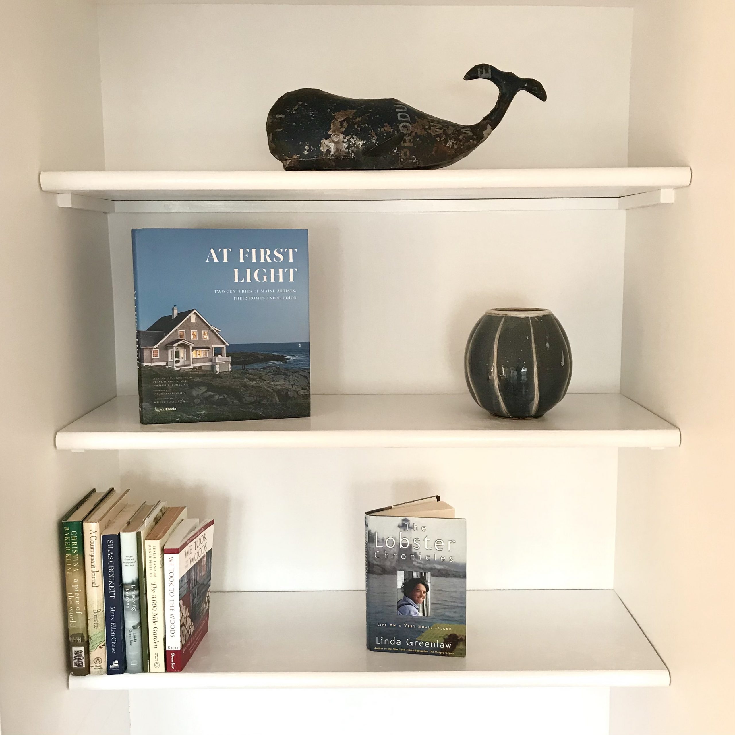 An Easy Bookshelf Made From Pine Stair Treads