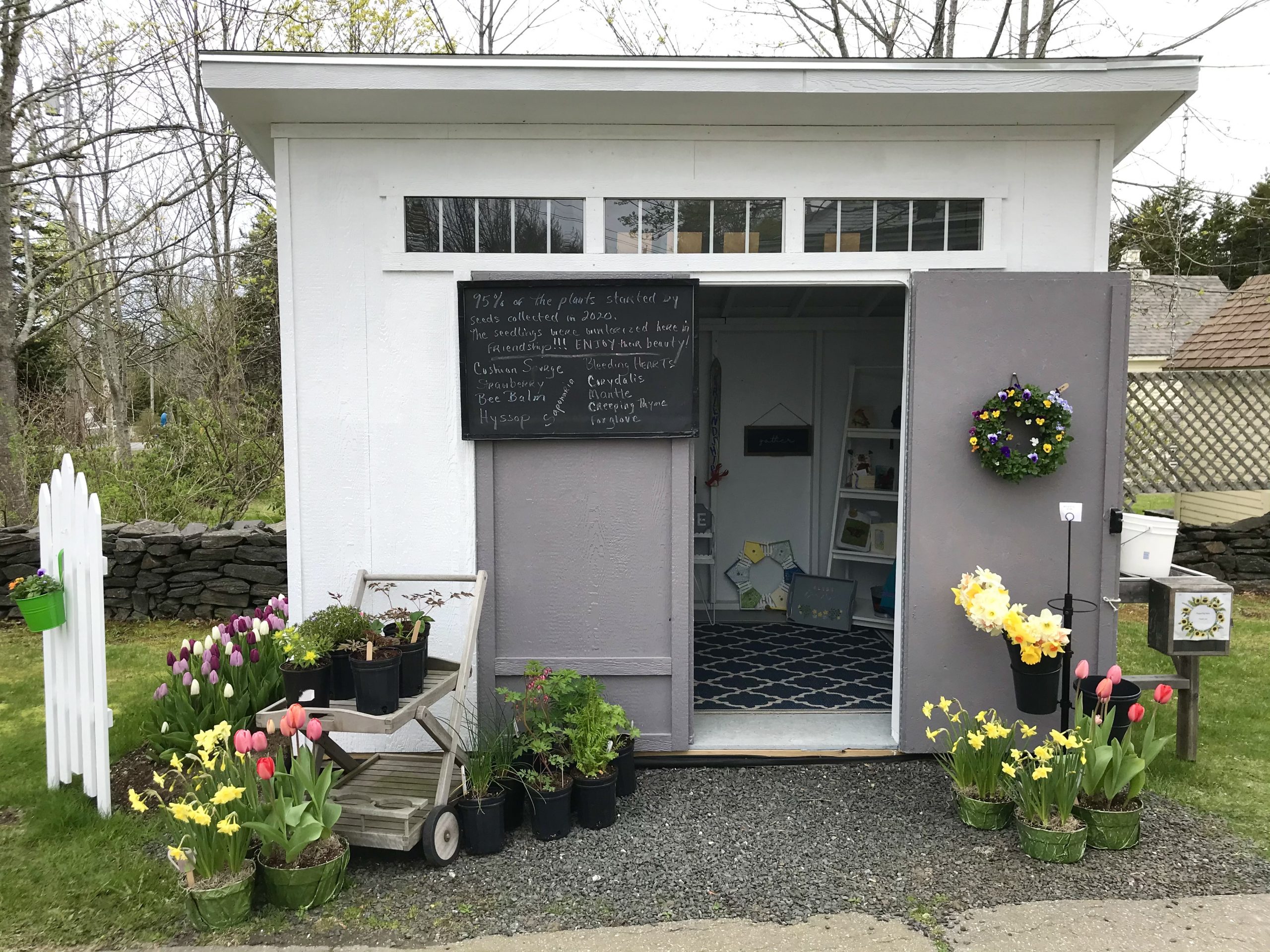 A Cute Little Roadside Flower Stand in Friendship, Maine