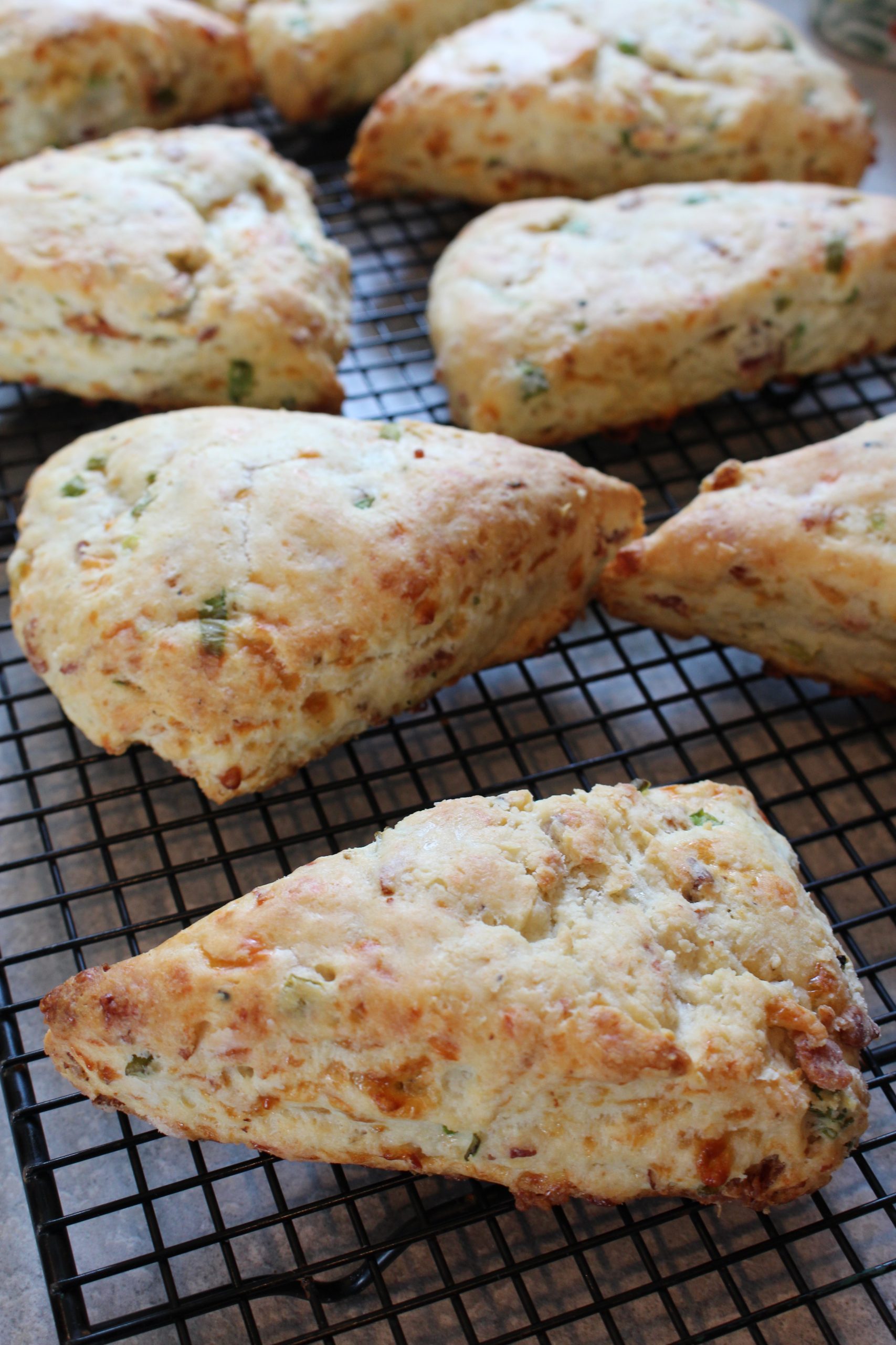 Savory Bacon Cheese and Onion Scones